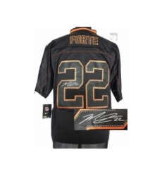 Nike Chicago Bears 22 Matt Forte Black Elite Light Out Signed NFL Jersey Nike Chicago Bears 22 Matt Forte Black Elite Light Out Signed NFL Jersey