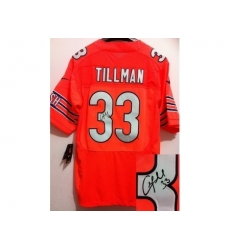 Nike Chicago Bears 33 Charles Tillman Orange Elite Signed NFL Jersey Nike Chicago Bears 33 Charles Tillman Orange Elite Signed NFL Jersey