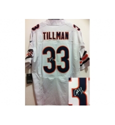 Nike Chicago Bears 33 Charles Tillman White Elite Signed NFL Jersey Nike Chicago Bears 33 Charles Tillman White Elite Signed NFL Jersey