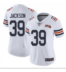 Bears 39 Eddie Jackson White Alternate Women Stitched Football Vapor Untouchable Limited 100th Season Jersey Bears 39 Eddie Jackson White Alternate Women Stitched Football Vapor Untouchable Limited 100th Season Jersey