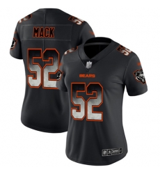 Women Bears 52 Khalil Mack Black Stitched Football Vapor Untouchable Limited Smoke Fashion Jersey Women Bears 52 Khalil Mack Black Stitched Football Vapor Untouchable Limited Smoke Fashion Jersey