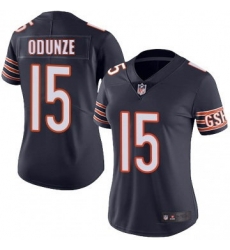 Women Chicago Bears 15 Rome Odunze Navy Vapor Stitched Jersey Women Chicago Bears 15 Rome Odunze Navy Vapor Stitched Jersey