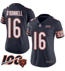 Women Chicago Bears 16 Pat ODonnell Navy Blue Team Color 100th Season Limited Football Jersey Women Chicago Bears 16 Pat ODonnell Navy Blue Team Color 100th Season Limited Football Jersey
