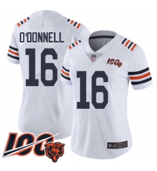 Women Chicago Bears 16 Pat ODonnell White 100th Season Limited Football Jersey Women Chicago Bears 16 Pat ODonnell White 100th Season Limited Football Jersey