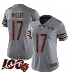 Women Chicago Bears 17 Anthony Miller Limited Silver Inverted Legend 100th Season Football Jersey Women Chicago Bears 17 Anthony Miller Limited Silver Inverted Legend 100th Season Football Jersey