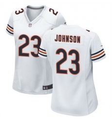 Women Chicago Bears 23 Roschon Johnson White Stitched Game Jersey Run Small Women Chicago Bears 23 Roschon Johnson White Stitched Game Jersey Run Small