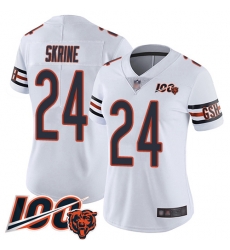 Women Chicago Bears 24 Buster Skrine White Vapor Untouchable Limited Player 100th Season Football Jersey Women Chicago Bears 24 Buster Skrine White Vapor Untouchable Limited Player 100th Season Football Jersey
