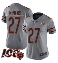 Women Chicago Bears 27 Sherrick McManis Limited Silver Inverted Legend 100th Season Football Jersey Women Chicago Bears 27 Sherrick McManis Limited Silver Inverted Legend 100th Season Football Jersey