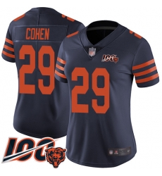 Women Chicago Bears 29 Tarik Cohen Limited Navy Blue Rush Vapor Untouchable 100th Season Football Jersey Women Chicago Bears 29 Tarik Cohen Limited Navy Blue Rush Vapor Untouchable 100th Season Football Jersey