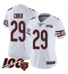 Women Chicago Bears 29 Tarik Cohen White Vapor Untouchable Limited Player 100th Season Football Jersey Women Chicago Bears 29 Tarik Cohen White Vapor Untouchable Limited Player 100th Season Football Jersey