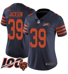 Women Chicago Bears 39 Eddie Jackson Limited Navy Blue Rush Vapor Untouchable 100th Season Football Jersey Women Chicago Bears 39 Eddie Jackson Limited Navy Blue Rush Vapor Untouchable 100th Season Football Jersey