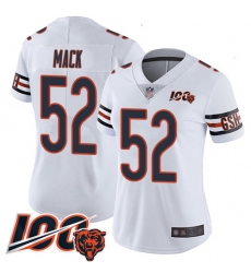 Women Chicago Bears 52 Khalil Mack White Vapor Untouchable Limited Player 100th Season Football Jersey Women Chicago Bears 52 Khalil Mack White Vapor Untouchable Limited Player 100th Season Football Jersey