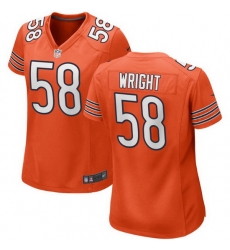Women Chicago Bears 58 Darnell Wright Orange 2023 Draft Stitched Game Jersey Women Chicago Bears 58 Darnell Wright Orange 2023 Draft Stitched Game Jersey