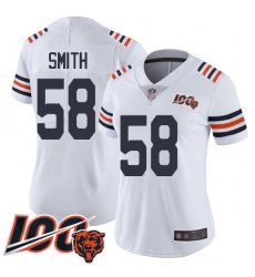 Women Chicago Bears 58 Roquan Smith White 100th Season Limited Football Jersey Women Chicago Bears 58 Roquan Smith White 100th Season Limited Football Jersey