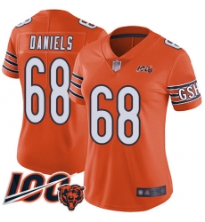 Women Chicago Bears 68 James Daniels Orange Alternate 100th Season Limited Football Jersey Women Chicago Bears 68 James Daniels Orange Alternate 100th Season Limited Football Jersey