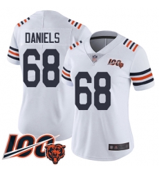 Women Chicago Bears 68 James Daniels White 100th Season Limited Football Jersey Women Chicago Bears 68 James Daniels White 100th Season Limited Football Jersey