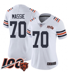 Women Chicago Bears 70 Bobby Massie White 100th Season Limited Football Jersey Women Chicago Bears 70 Bobby Massie White 100th Season Limited Football Jersey