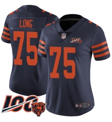 Women Chicago Bears 75 Kyle Long Limited Navy Blue Rush Vapor Untouchable 100th Season Football Jersey Women Chicago Bears 75 Kyle Long Limited Navy Blue Rush Vapor Untouchable 100th Season Football Jersey