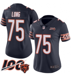 Women Chicago Bears 75 Kyle Long Navy Blue Team Color 100th Season Limited Football Jersey Women Chicago Bears 75 Kyle Long Navy Blue Team Color 100th Season Limited Football Jersey