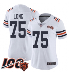 Women Chicago Bears 75 Kyle Long White 100th Season Limited Football Jersey Women Chicago Bears 75 Kyle Long White 100th Season Limited Football Jersey