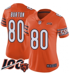 Women Chicago Bears 80 Trey Burton Orange Alternate 100th Season Limited Football Jersey Women Chicago Bears 80 Trey Burton Orange Alternate 100th Season Limited Football Jersey