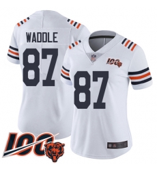 Women Chicago Bears 87 Tom Waddle White 100th Season Limited Football Jersey Women Chicago Bears 87 Tom Waddle White 100th Season Limited Football Jersey
