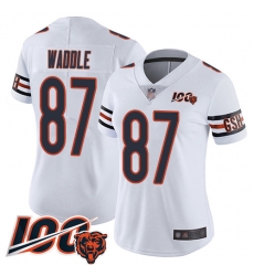 Women Chicago Bears 87 Tom Waddle White Vapor Untouchable Limited Player 100th Season Football Jersey Women Chicago Bears 87 Tom Waddle White Vapor Untouchable Limited Player 100th Season Football Jersey