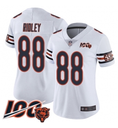 Women Chicago Bears 88 Riley Ridley White Vapor Untouchable Limited Player 100th Season Football Jersey Women Chicago Bears 88 Riley Ridley White Vapor Untouchable Limited Player 100th Season Football Jersey