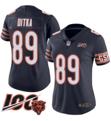 Women Chicago Bears 89 Mike Ditka Navy Blue Team Color 100th Season Limited Football Jersey Women Chicago Bears 89 Mike Ditka Navy Blue Team Color 100th Season Limited Football Jersey