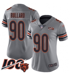 Women Chicago Bears 90 Jonathan Bullard Limited Silver Inverted Legend 100th Season Football Jersey Women Chicago Bears 90 Jonathan Bullard Limited Silver Inverted Legend 100th Season Football Jersey