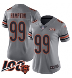 Women Chicago Bears 99 Dan Hampton Limited Silver Inverted Legend 100th Season Football Jersey Women Chicago Bears 99 Dan Hampton Limited Silver Inverted Legend 100th Season Football Jersey