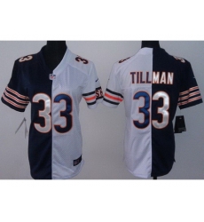 Women Nike Chicago Bears 33 Charles Tillman Blue White Split NFL Jerseys Women Nike Chicago Bears 33 Charles Tillman Blue White Split NFL Jerseys