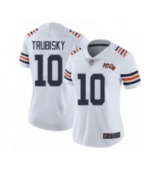 Womens Chicago Bears 10 Mitchell Trubisky White 100th Season Limited Football Jersey Womens Chicago Bears 10 Mitchell Trubisky White 100th Season Limited Football Jersey