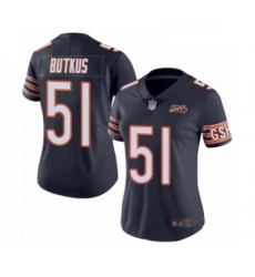 Womens Chicago Bears 51 Dick Butkus Navy Blue Team Color 100th Season Limited Football Jersey Womens Chicago Bears 51 Dick Butkus Navy Blue Team Color 100th Season Limited Football Jersey