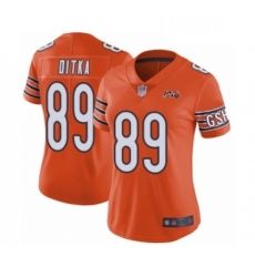 Womens Chicago Bears 89 Mike Ditka Orange Alternate 100th Season Limited Football Jersey Womens Chicago Bears 89 Mike Ditka Orange Alternate 100th Season Limited Football Jersey