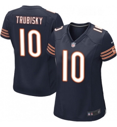 Womens Nike Chicago Bears 10 Mitchell Trubisky Game Navy Blue Team Color NFL Jersey Womens Nike Chicago Bears 10 Mitchell Trubisky Game Navy Blue Team Color NFL Jersey