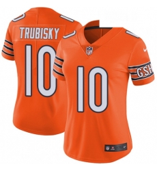 Womens Nike Chicago Bears 10 Mitchell Trubisky Limited Orange Rush Vapor Untouchable NFL Jersey Womens Nike Chicago Bears 10 Mitchell Trubisky Limited Orange Rush Vapor Untouchable NFL Jersey