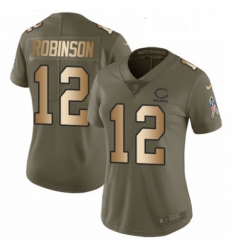 Womens Nike Chicago Bears 12 Allen Robinson Limited OliveGold 2017 Salute to Service NFL Jersey Womens Nike Chicago Bears 12 Allen Robinson Limited OliveGold 2017 Salute to Service NFL Jersey