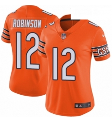 Womens Nike Chicago Bears 12 Allen Robinson Limited Orange Rush Vapor Untouchable NFL Jersey Womens Nike Chicago Bears 12 Allen Robinson Limited Orange Rush Vapor Untouchable NFL Jersey
