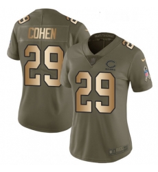 Womens Nike Chicago Bears 29 Tarik Cohen Limited OliveGold Salute to Service NFL Jersey Womens Nike Chicago Bears 29 Tarik Cohen Limited OliveGold Salute to Service NFL Jersey