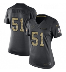Womens Nike Chicago Bears 51 Dick Butkus Limited Black 2016 Salute to Service NFL Jersey Womens Nike Chicago Bears 51 Dick Butkus Limited Black 2016 Salute to Service NFL Jersey