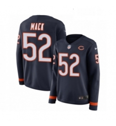 Womens Nike Chicago Bears 52 Khalil Mack Limited Navy Blue Therma Long Sleeve NFL Jersey Womens Nike Chicago Bears 52 Khalil Mack Limited Navy Blue Therma Long Sleeve NFL Jersey