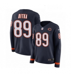 Womens Nike Chicago Bears 89 Mike Ditka Limited Navy Blue Therma Long Sleeve NFL Jersey Womens Nike Chicago Bears 89 Mike Ditka Limited Navy Blue Therma Long Sleeve NFL Jersey