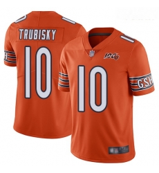 Bears #10 Mitchell Trubisky Orange Youth Stitched Football Limited Rush 100th Season Jersey Bears #10 Mitchell Trubisky Orange Youth Stitched Football Limited Rush 100th Season Jersey