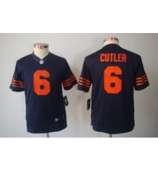 Youth Nike Chicago Bears 6# Jay Cutler Blue LIMITED Jerseys(Orange Number) Youth Nike Chicago Bears 6# Jay Cutler Blue LIMITED Jerseys(Orange Number)