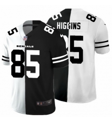 Cincinnati Bengals 85 Tee Higgins Men Black V White Peace Split Nike Vapor Untouchable Limited NFL Jersey Cincinnati Bengals 85 Tee Higgins Men Black V White Peace Split Nike Vapor Untouchable Limited NFL Jersey