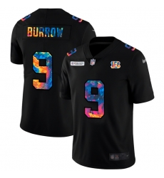 Cincinnati Bengals 9 Joe Burrow Men Nike Multi Color Black 2020 NFL Crucial Catch Vapor Untouchable Limited Jersey Cincinnati Bengals 9 Joe Burrow Men Nike Multi Color Black 2020 NFL Crucial Catch Vapor Untouchable Limited Jersey