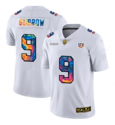 Cincinnati Bengals 9 Joe Burrow Men White Nike Multi Color 2020 NFL Crucial Catch Limited NFL Jersey Cincinnati Bengals 9 Joe Burrow Men White Nike Multi Color 2020 NFL Crucial Catch Limited NFL Jersey
