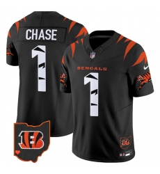 Men Cincinnati Bengals 1 Ja Marr Chase Black F U S E Special Vapor Untouchable Limited Stitched Football Jersey Men Cincinnati Bengals 1 Ja Marr Chase Black F U S E Special Vapor Untouchable Limited Stitched Football Jersey