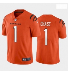 Men Cincinnati Bengals #1 Ja'Marr Chase Orange 2021 Draft Jersey Men Cincinnati Bengals #1 Ja'Marr Chase Orange 2021 Draft Jersey